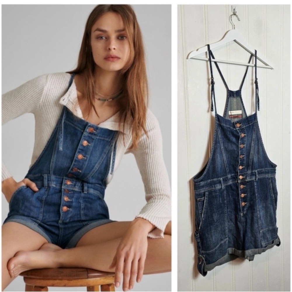 NWOT Anthropologie Pilcro Everyday Short Overalls